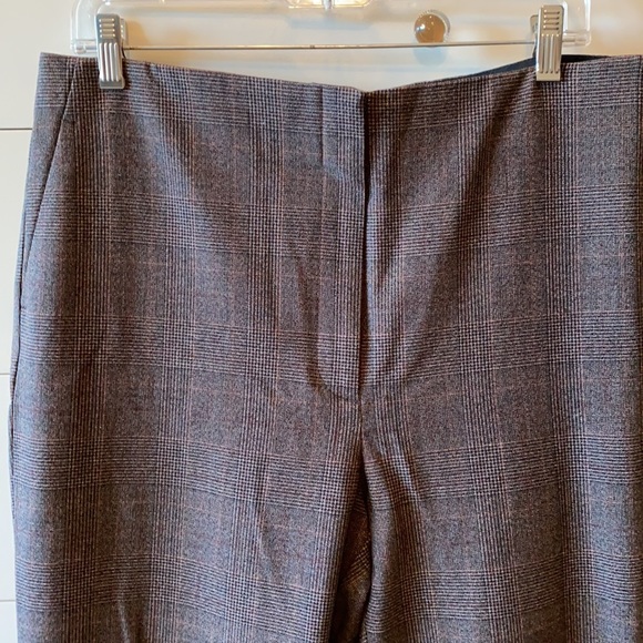 Ann Taylor Loft brown plaid pants - Picture 2 of 6